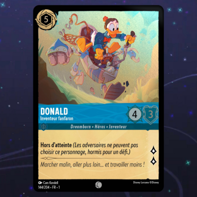 Disney Lorcana TCG : Carte "Donald" FOIL (144/204) le palais des goodies