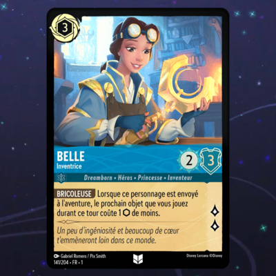Disney Lorcana TCG : Carte "Belle" FOIL (141/204) le palais des goodies