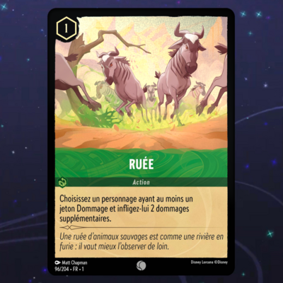 Disney Lorcana TCG : Carte "Ruée" FOIL (96/204) le palais des goodies
