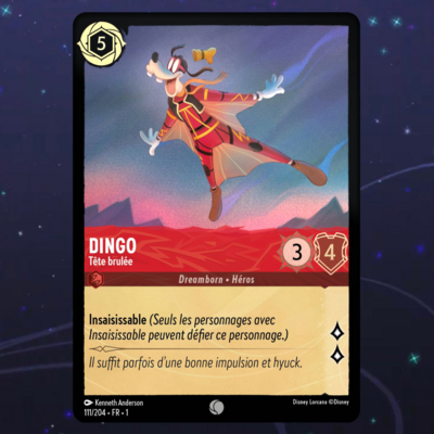 Disney Lorcana TCG : Carte "Dingo" FOIL (111/204) le palais des goodies