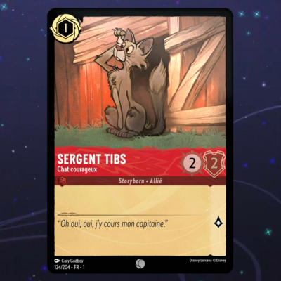 Disney Lorcana TCG : Carte "Sergent Tibs" FOIL (124/204) le palais des goodies