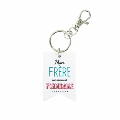 Porte-clés "Mon frère est vraiment formidable" le palais des goodies