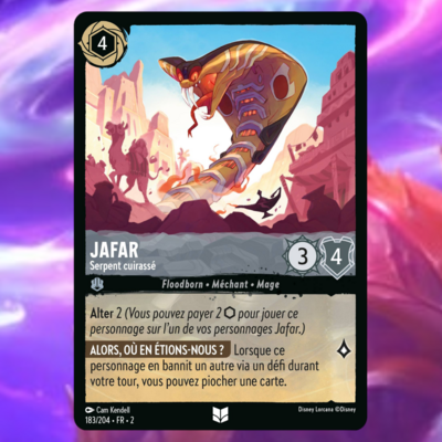Disney Lorcana Chapitre 2 - L'ascension des Floodborn : Carte "Jafar" (183/204) le palais des goodies