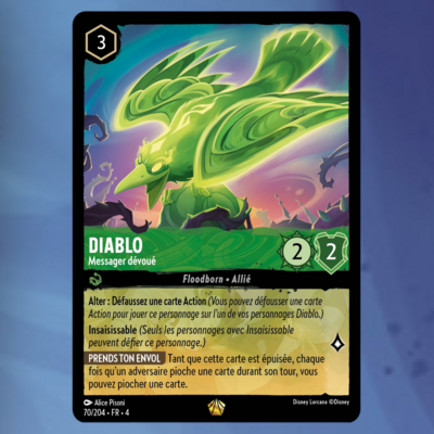 Disney Lorcana Chapitre 4 - Le retour d'Ursula : Carte "Diablo" (70/204) le palais des goodies
