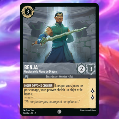 Disney Lorcana Chapitre 2 - L'ascension des Floodborn : Carte "Benja" (174/204) le palais des goodies