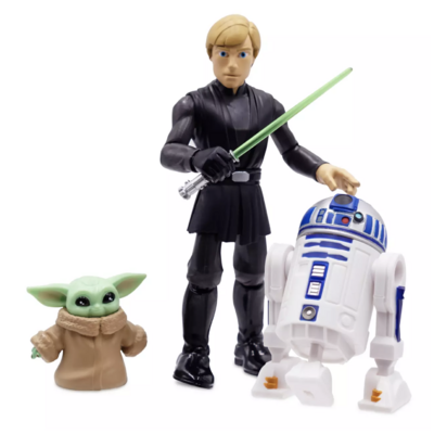 Star Wars - Toy Box : Figurine articulée Luke Skywalker, R2-D2 and Grogu