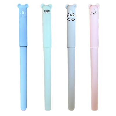 Set de 4 stylos gel effaçables animaux pastel - le palais des goodies