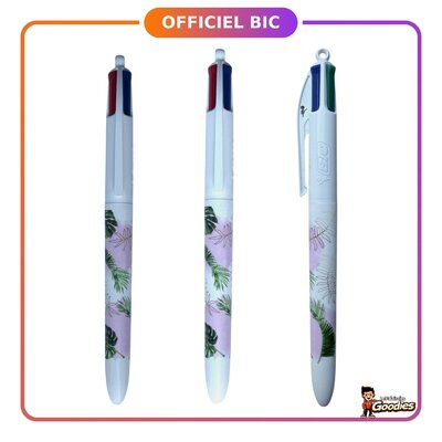 BIC : Stylo 4 couleurs Botanique feuilles tropicales