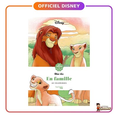 Disney - Art thérapie : Mini-bloc de coloriages "En famille"