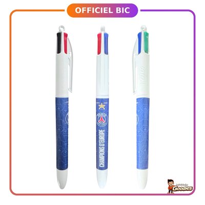 BIC - Paris Saint-Germain : Stylo 4 couleurs Champions d'Europe 2024-2025