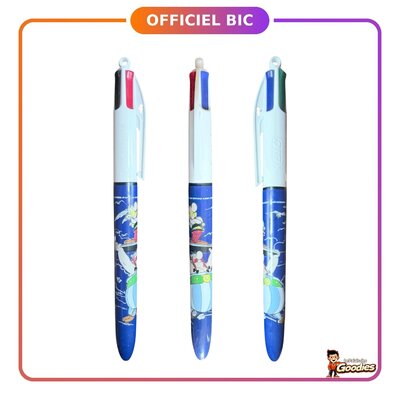 Astérix : Stylo BIC 4 couleurs Astérix et Obélix corps bleu