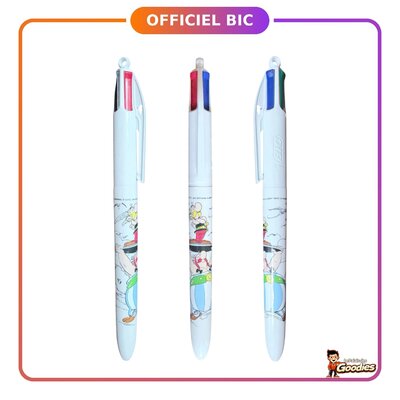 Astérix : Stylo BIC 4 couleurs Astérix et Obélix corps blanc