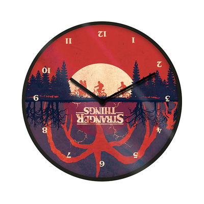 STRANGER THINGS - UPSIDE DOWN - HORLOGE EN PLASTIQUE DIAMÈTRE 25CM