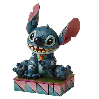DISNEY TRADITIONS - STITCH OHANA MEANS FIGURINE - 9.5CM