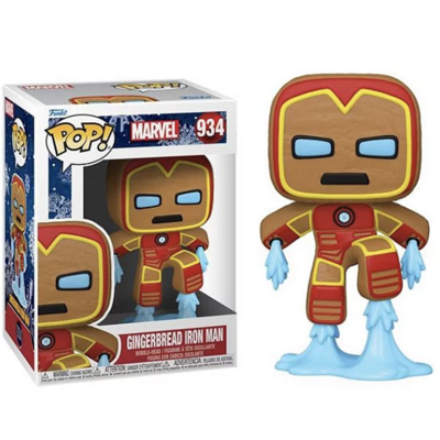 Marvel - Bobble Head Funko Pop N°934 : Gingerbread Iron Man