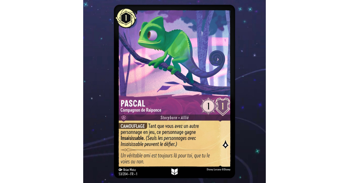 pascal lorcana card Pascal - Rapunzel's Companion (53/204) [The First Chapter] | Lorcana Single main image 0