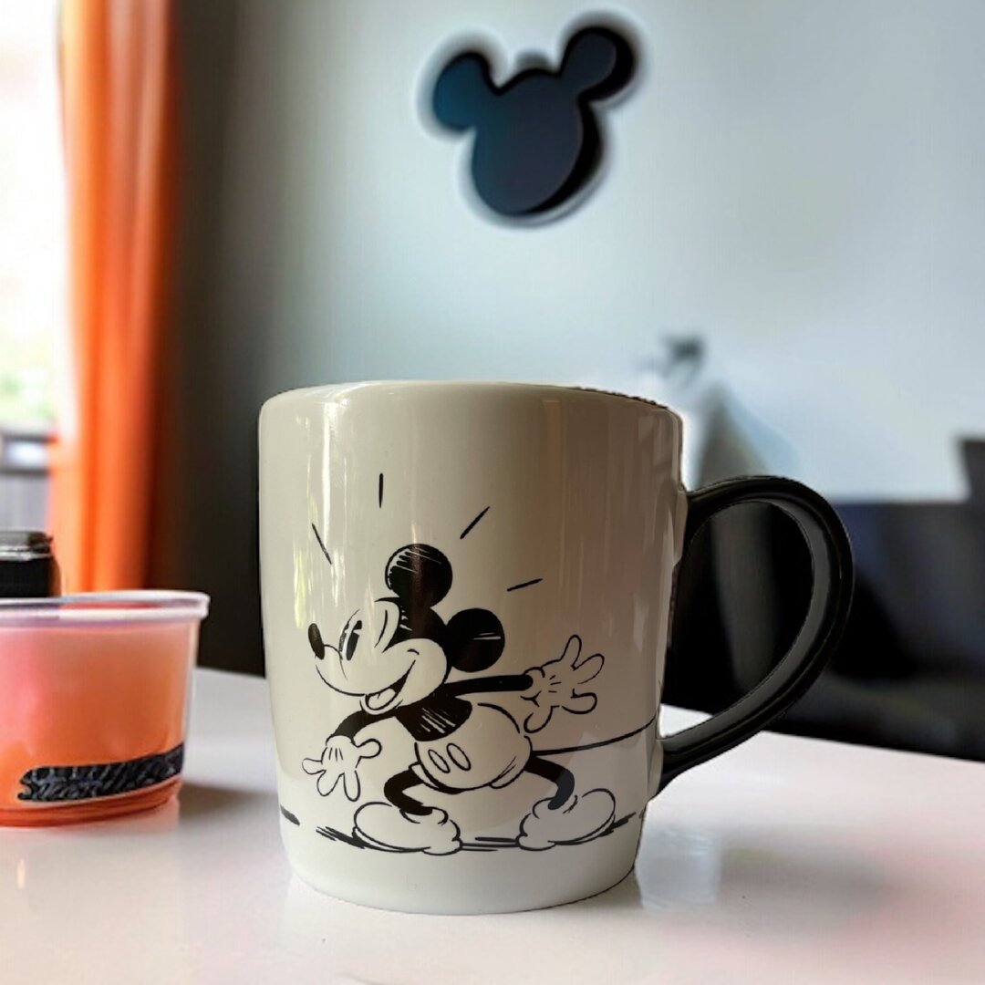Set De 3 Pièces Céramique Mickey Mouse - Bol, Assiette à Dessert, Tasse, Motif Color Flow