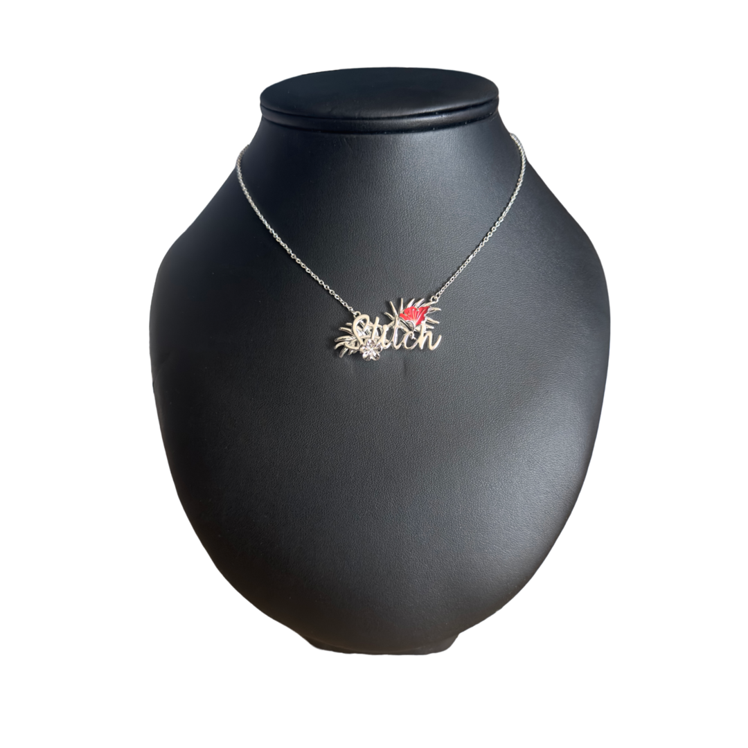 Collier Lilo Et Stitch - Pendentif Argenté, Acier Inoxydable, Neuf Avec étiquette