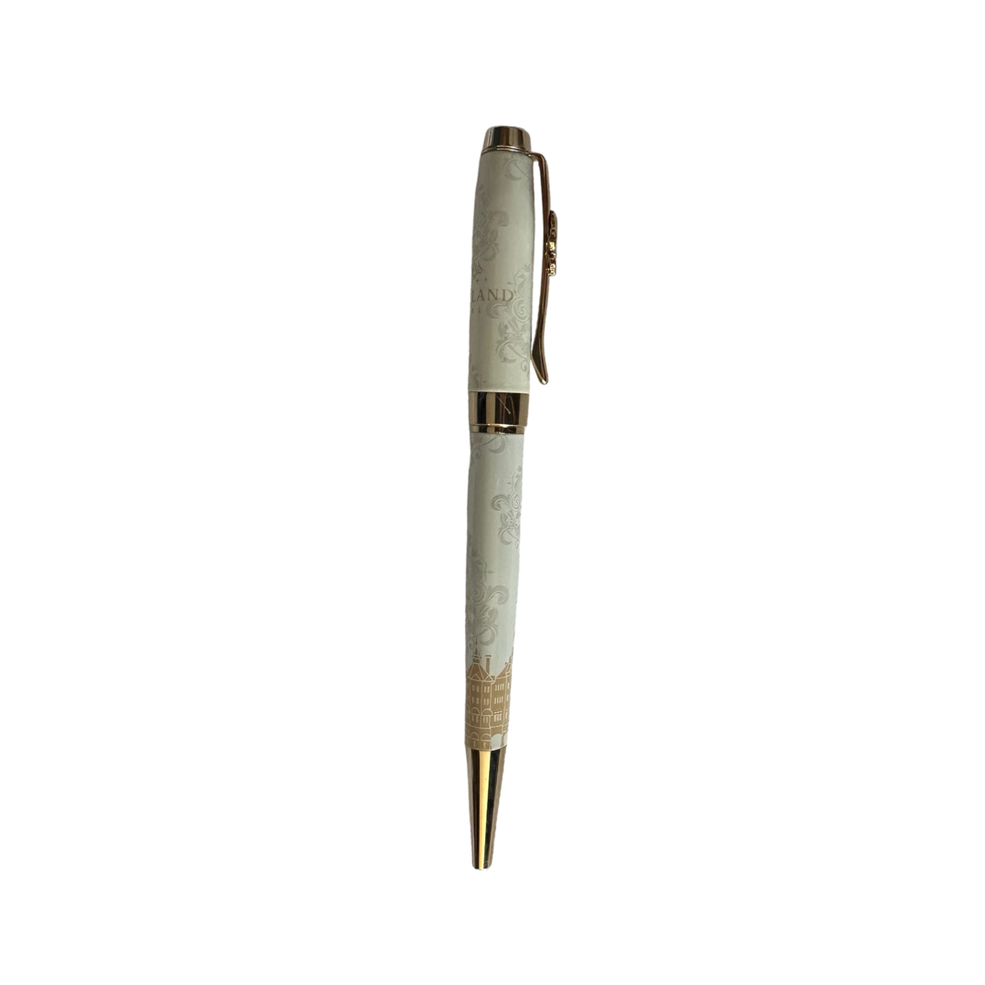 Parure Stylo Collection Mickey - Stylo Plume Plaque Or Et Stylo Bille, Occasion Argenté