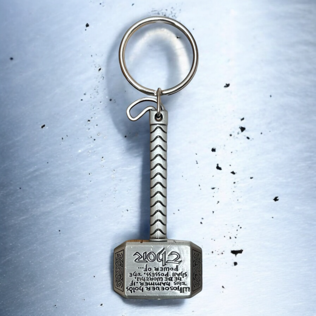 Porte-clé Marteau De Thor En Métal - Gris - Neuf Avec étiquettes - Département Femme
