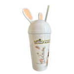 Futuroscope - Les lapins crétins : Gobelet paille - verre - glass - thumbler - le palais des goodies - Ubisoft