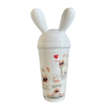 Futuroscope - Les lapins crétins : Gobelet paille - verre - glass - thumbler - le palais des goodies - Ubisoft