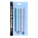 Set de 4 stylos gel effaçables animaux pastel - le palais des goodies