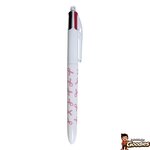 Octobre Rose : Stylo BIC 4 couleurs motif rubans roses
