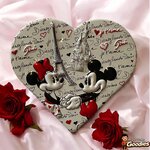 Disney - Mickey Mouse : Magnet coeur "Paris"