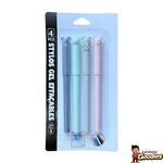 Set de 4 stylos gel effaçables animaux pastel