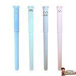 Set de 4 stylos gel effaçables animaux pastel