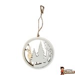 Disney - La Reine des Neiges : Ornement de Noël Olaf et Sven en bois