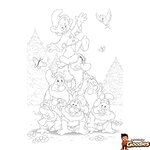 Disney - Art thérapie : Mini-bloc de coloriages En famille