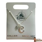 Disney - Mickey Mouse : Collier initiale lettre C et tête de Mickey strass