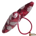 Disney - Minnie Mouse : Élastique cheveux avec nœud XL à sequins rouges