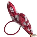 Disney - Minnie Mouse : Élastique cheveux avec nœud XL à sequins rouges