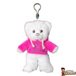 Futuroscope : Porte-clés peluche ours sweat rose