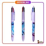 BIC - Marbré : Stylo 4 couleurs lilas
