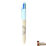 Astérix : Stylo BIC 4 couleurs Parc Astérix bois naturel