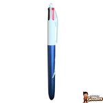 Paris : Stylo BIC 4 couleurs Tour Eiffel bleu métallisé