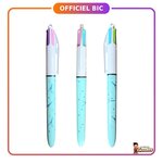 Paris : Stylo BIC 4 couleurs Tour Eiffel pastel