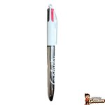Musée Grévin : Stylo BIC 4 couleurs argent chromé