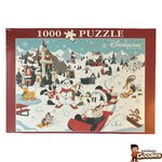 Disney - Mickey Mouse : Puzzle 1000 pièces Noël à la neige