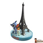 Disney - Lilo et Stitch : Figurine Stitch et Souillon devant la Tour Eiffel