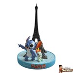 Disney - Lilo et Stitch : Figurine Stitch et Souillon devant la Tour Eiffel