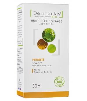 Dermaclay Huile sèche visage Fermeté Figuier de Barbarie et Perilla 30 ml