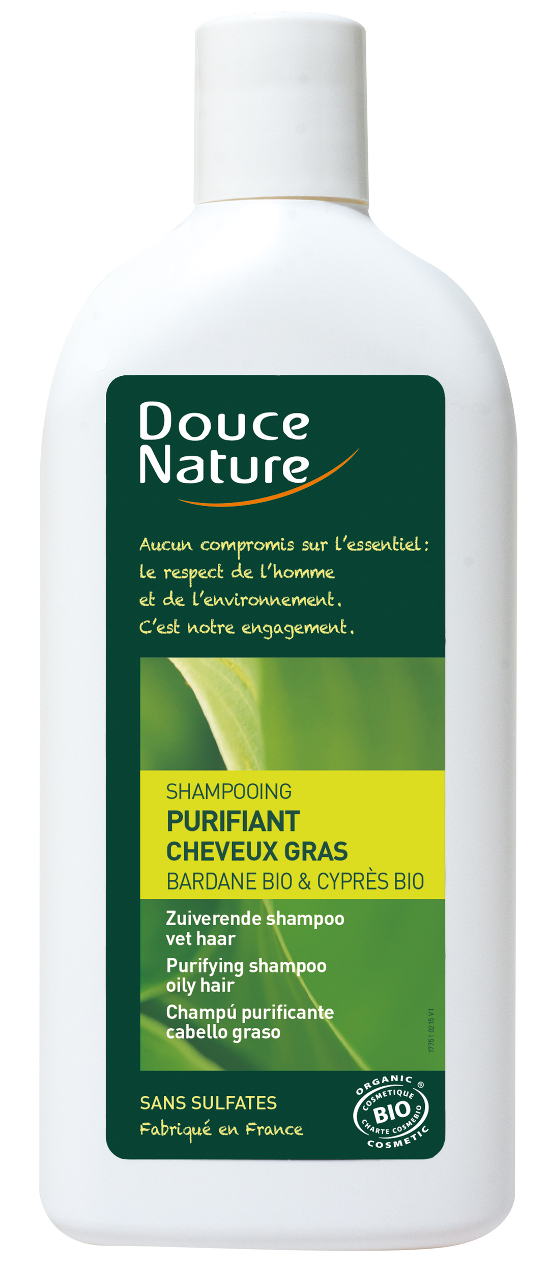 Douce Nature Shampoing Purifiant Cheveux gras Bio 300 ml