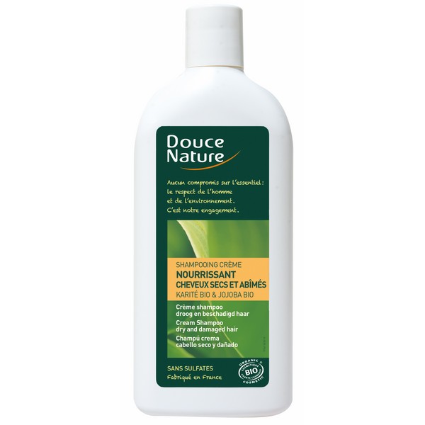 Douce Nature Shampooing Crème Nourrissant Cheveux secs et abîmés 300 ml