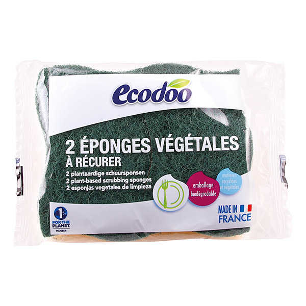 Ecodoo Eponges végétales à récurer x2