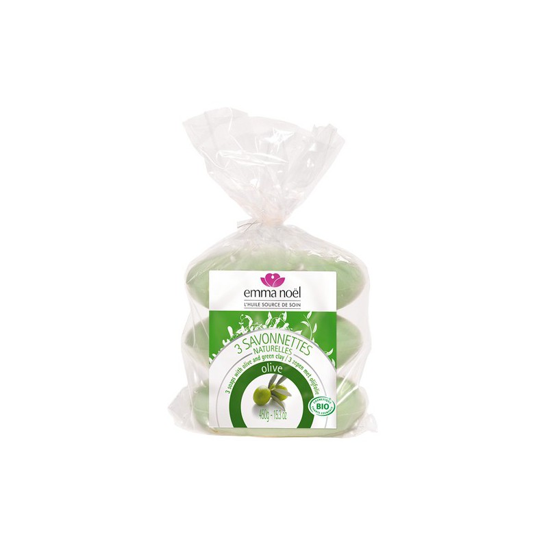 Emma Noël Savonnettes Olive Bio X3